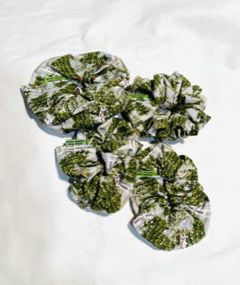 Green Pine Scrunchie