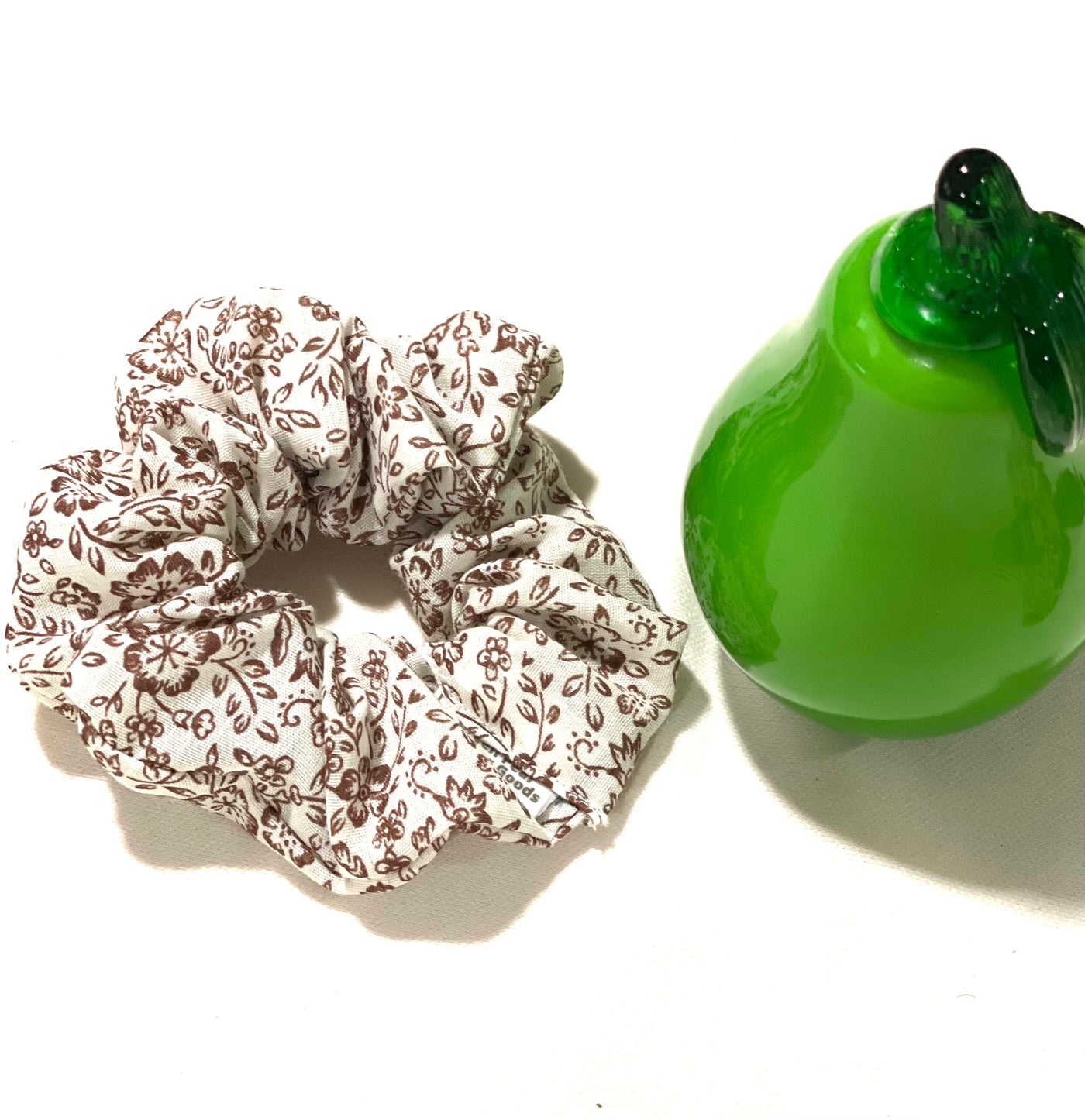 Regular size Brown flower Scrunchie